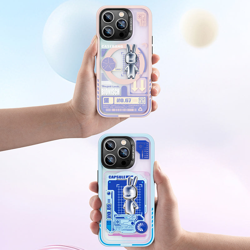 Apple iPhone 14 Pro Kılıf M-safe Şarj Özellikli Benks Casebang Rabbit Kapak