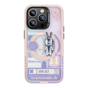 Apple iPhone 14 Pro Kılıf M-safe Şarj Özellikli Benks Casebang Rabbit Kapak