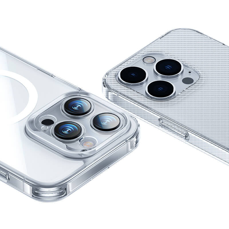 Apple iPhone 14 Pro Kılıf M-safe Şarj Özellikli Benks Magnetic Shiny Glass Serisi Kapak