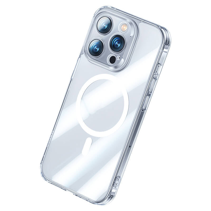 Apple iPhone 14 Pro Kılıf M-safe Şarj Özellikli Benks Magnetic Shiny Glass Serisi Kapak