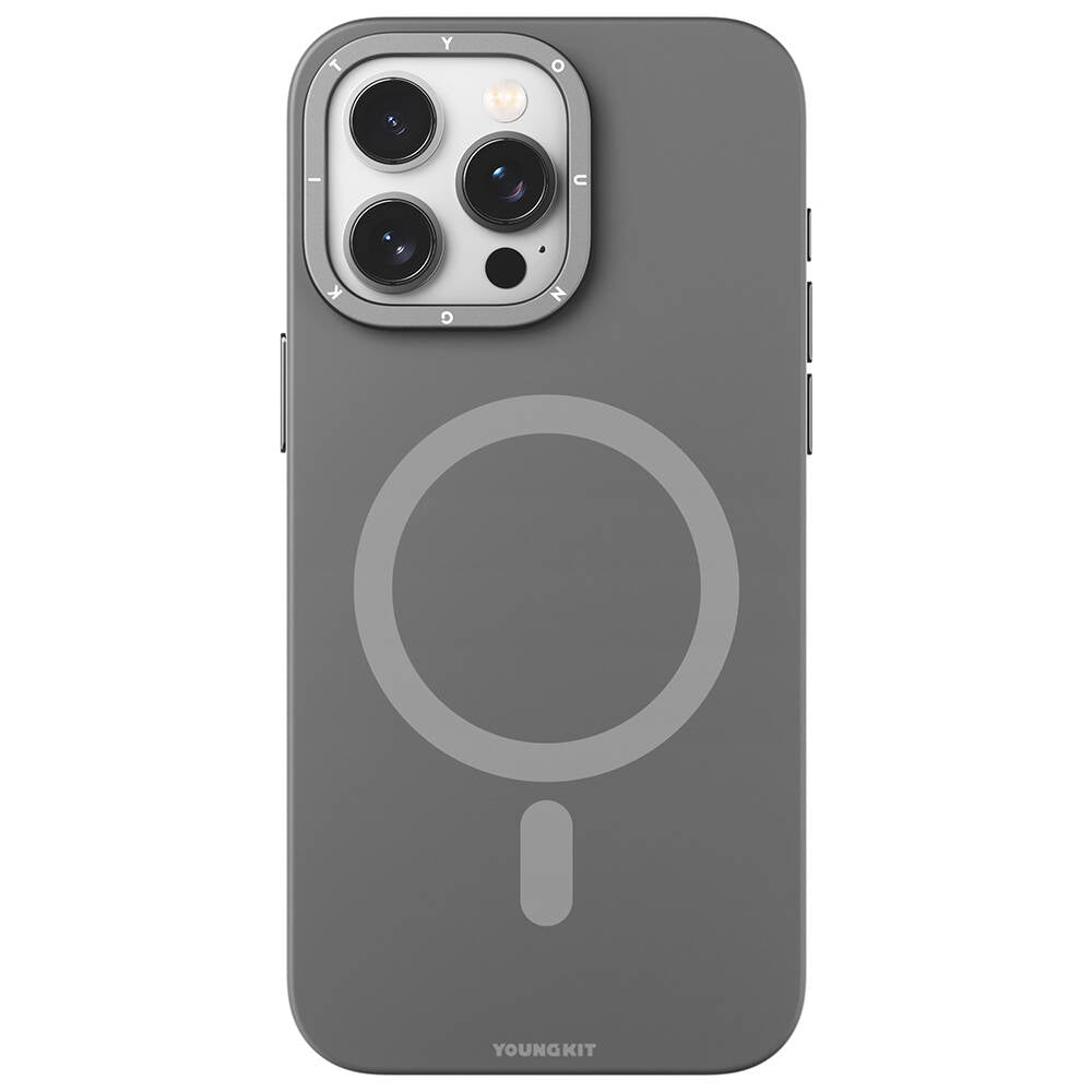 Apple iPhone 14 Pro Kılıf M-safe Şarj Özellikli Çizilmeye ve Aşınmaya Dayanıklı Youngkit Velvet Serisi Kapak