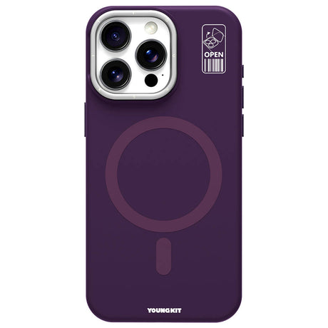 Apple iPhone 14 Pro Kılıf M-safe Şarj Özellikli Kamera Standlı Youngkit Bitty Cream Kapak