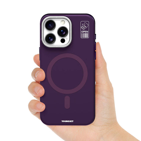 Apple iPhone 14 Pro Kılıf M-safe Şarj Özellikli Kamera Standlı Youngkit Bitty Cream Kapak