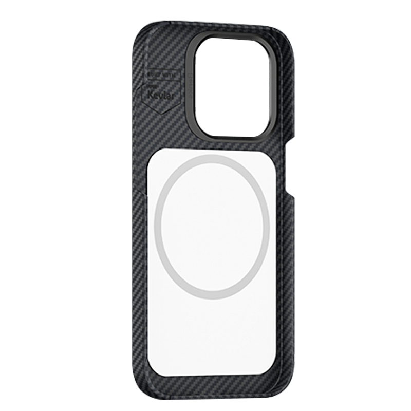 Apple iPhone 14 Pro Kılıf M-safe Şarj Özellikli Karbon Fiber Benks MFM Lisanslı 600D Essential Kevlar Kapak