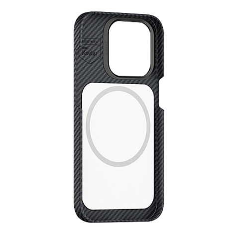 Apple iPhone 14 Pro Kılıf M-safe Şarj Özellikli Karbon Fiber Benks MFM Lisanslı 600D Essential Kevlar Kapak