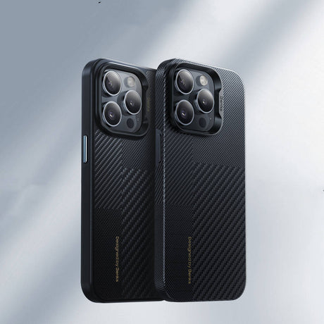 Apple iPhone 14 Pro Kılıf M-safe Şarj Özellikli Karbon Fiber Benks Montage Hybrid ArmorPro Kevlar Kapak