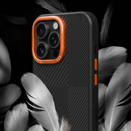Apple iPhone 14 Pro Kılıf M-safe Şarj Özellikli Karbon Fiber Görünümlü Zore Kamp Kapak