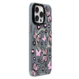 Apple iPhone 14 Pro Kılıf M-safe Şarj Özellikli Kelebek Desenli Youngkit Shadow Dance Serisi Kapak
