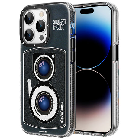 Apple iPhone 14 Pro Kılıf M-safe Şarj Özellikli Lens Figürlü YoungKit Art Film Serisi Kapak