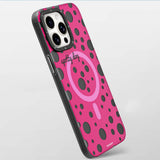 Apple iPhone 14 Pro Kılıf M-safe Şarj Özellikli Polka Dot Desenli Youngkit Spots Serisi Kapak
