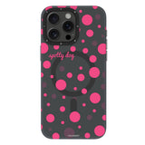 Apple iPhone 14 Pro Kılıf M-safe Şarj Özellikli Polka Dot Desenli Youngkit Spots Serisi Kapak