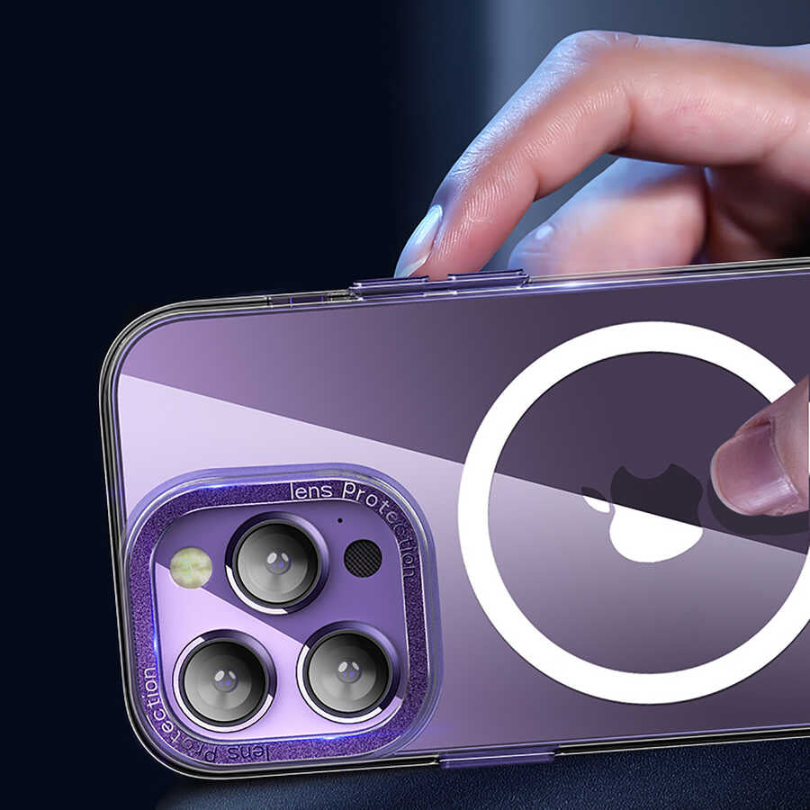 Apple iPhone 14 Pro Kılıf M-safe Şarj Özellikli Sert PC Zore Fuya Kapak