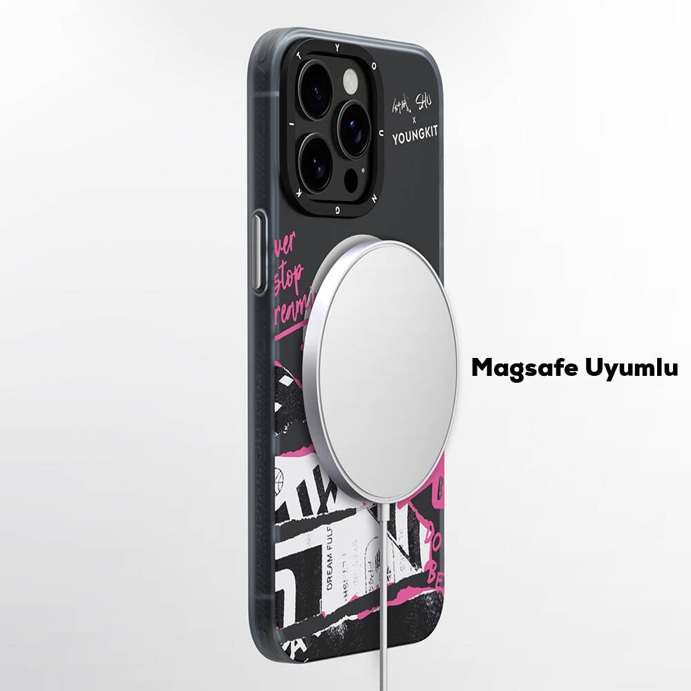Apple iPhone 14 Pro Kılıf M-safe Şarj Özellikli Shu Tasarımlı Youngkit Dreamland Serisi Kapak