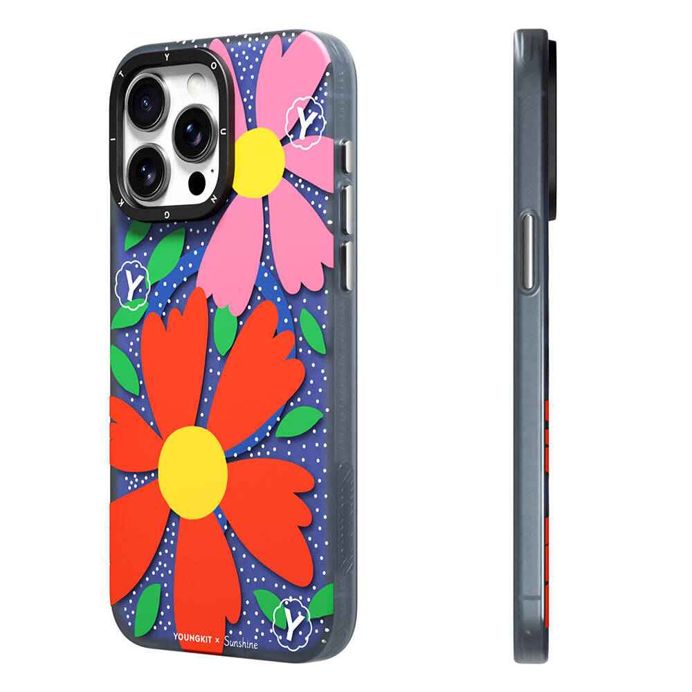 Apple iPhone 14 Pro Kılıf M-safe Şarj Özellikli Sunshine Tasarımlı Youngkit Colorful Serisi Kapak