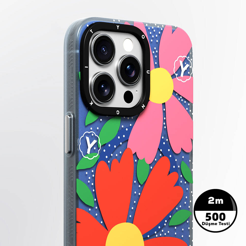 Apple iPhone 14 Pro Kılıf M-safe Şarj Özellikli Sunshine Tasarımlı Youngkit Colorful Serisi Kapak