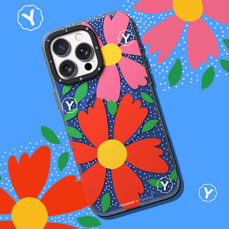 Apple iPhone 14 Pro Kılıf M-safe Şarj Özellikli Sunshine Tasarımlı Youngkit Colorful Serisi Kapak