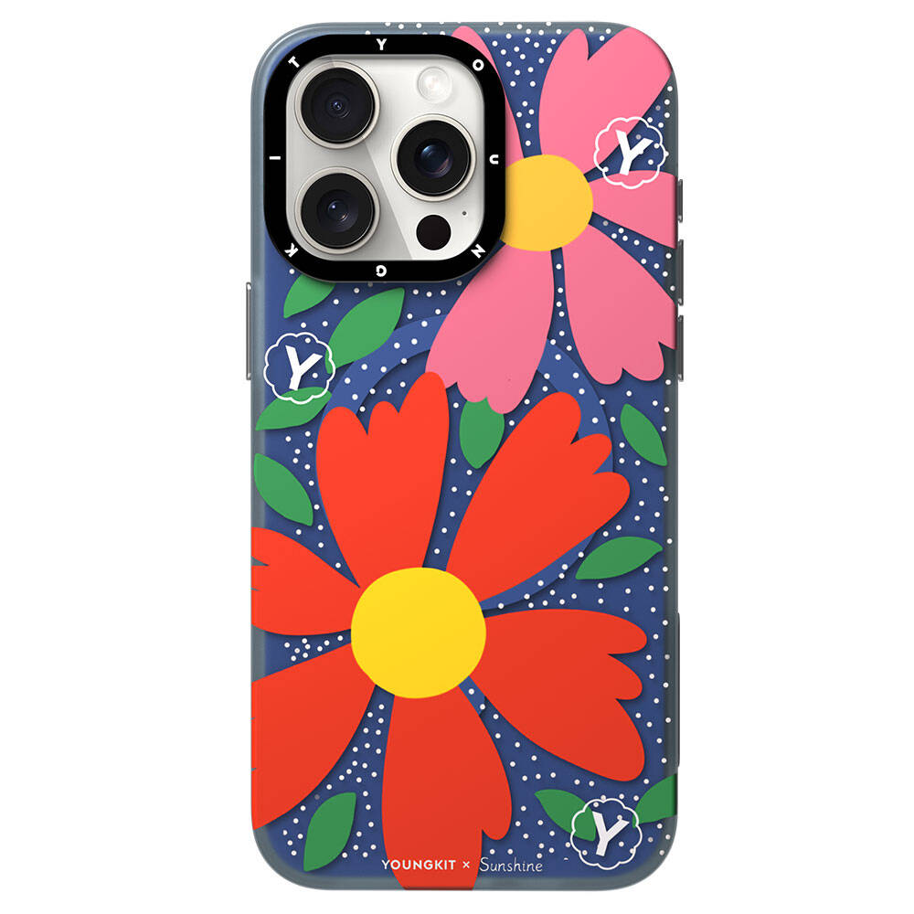 Apple iPhone 14 Pro Kılıf M-safe Şarj Özellikli Sunshine Tasarımlı Youngkit Colorful Serisi Kapak
