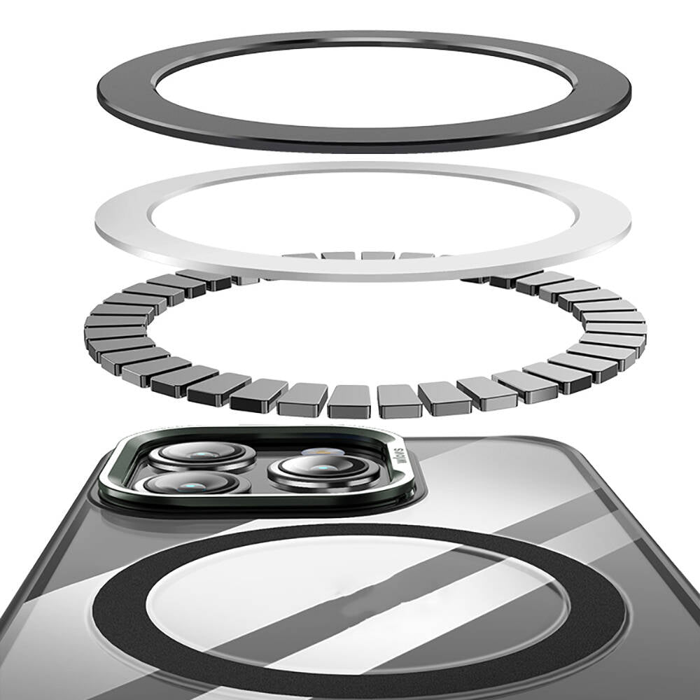 Apple iPhone 14 Pro Kılıf M-safe Şarj Özellikli Wlons Standlı Efsane Kapak