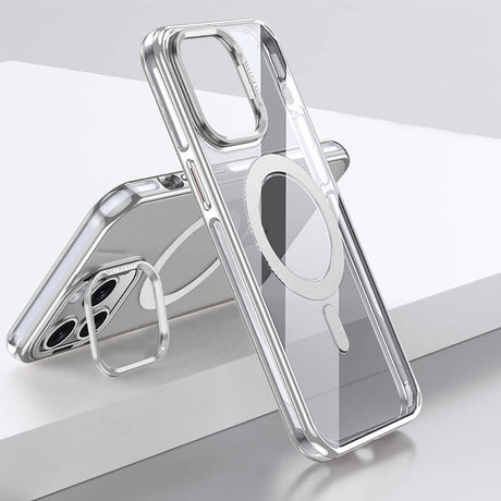 Apple iPhone 14 Pro Kılıf M-safe Şarj Özellikli Wlons Standlı Efsane Kapak