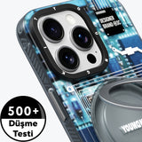 Apple iPhone 14 Pro Kılıf M-safe Şarj Özellikli Youngkit 360° Standlı Technology Serisi Kapak