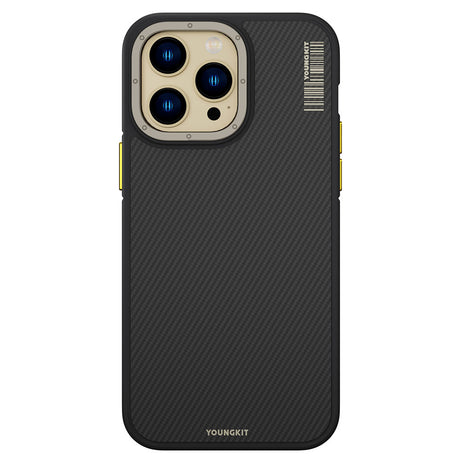 Apple iPhone 14 Pro Kılıf M-safe Şarj Özellikli YoungKit 600D Kevlar Kapak