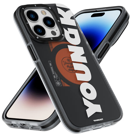 Apple iPhone 14 Pro Kılıf M-safe Şarj Özellikli Youngkit Binfen Serisi Yazı Temalı Kapak