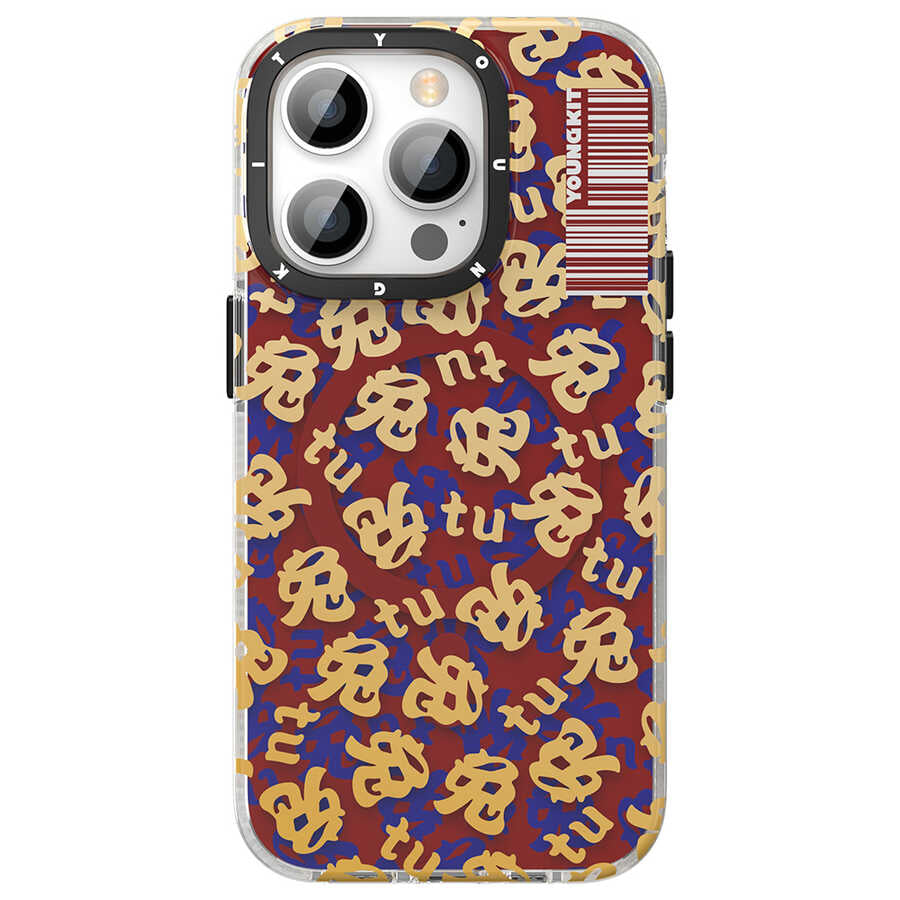 Apple iPhone 14 Pro Kılıf M-safe Şarj Özellikli Youngkit Play Rabbit Serisi Kapak