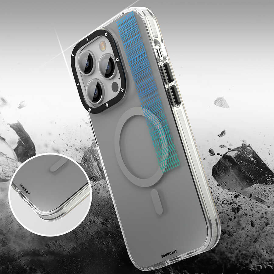 Apple iPhone 14 Pro Kılıf M-safe Şarj Özellikli Youngkit Pure Serisi Kapak