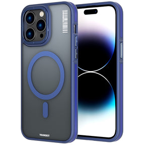 Apple iPhone 14 Pro Kılıf M-safe Şarj Özellikli Youngkit Rock Sand Serisi Kapak