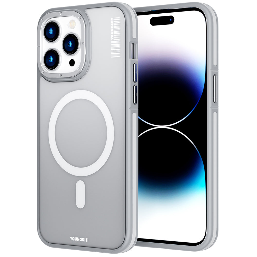 Apple iPhone 14 Pro Kılıf M-safe Şarj Özellikli Youngkit Rock Sand Serisi Kapak
