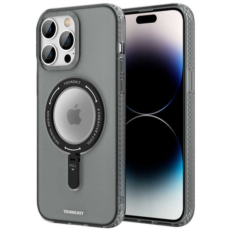 Apple iPhone 14 Pro Kılıf M-safe Şarj Özellikli Youngkit Rock Serisi Kapak