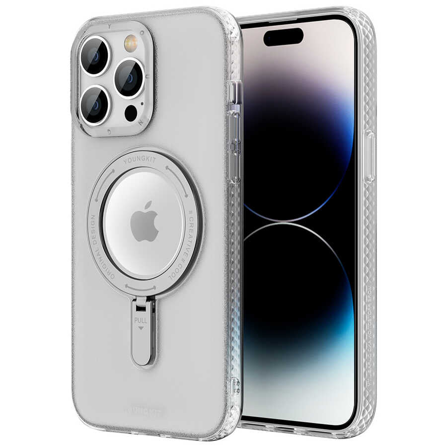 Apple iPhone 14 Pro Kılıf M-safe Şarj Özellikli Youngkit Rock Serisi Kapak