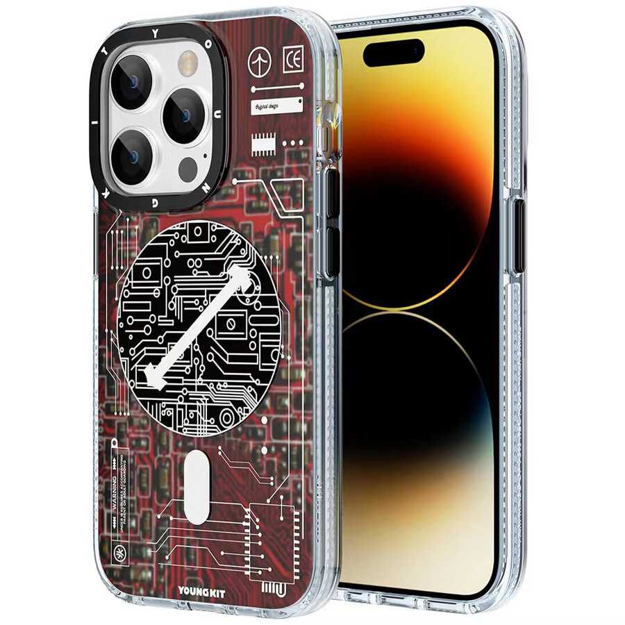 Apple iPhone 14 Pro Kılıf M-safe Şarj Özellikli YoungKit Technology Serisi Kapak