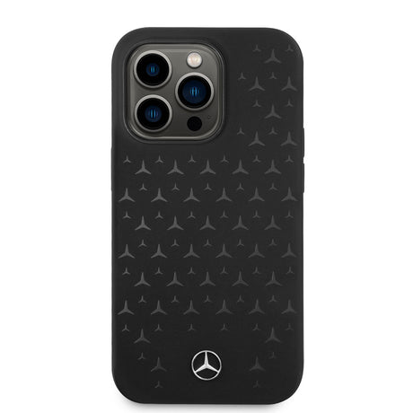 Apple iPhone 14 Pro Kılıf Mercedes Benz M-safe Şarj Özellikli Yıldızlı Dizayn Silikon Kapak