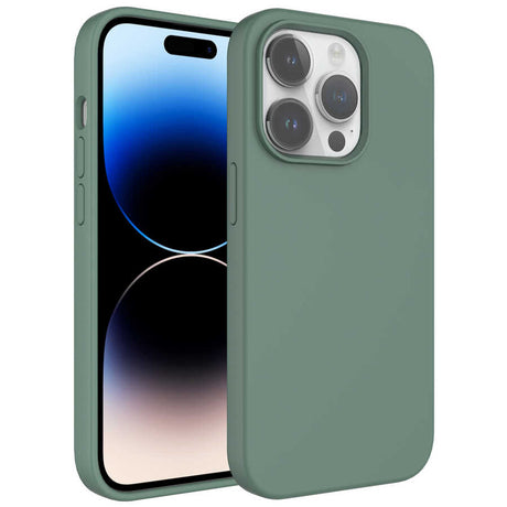 Apple iPhone 14 Pro Kılıf Sıvı Teknolojili Silinebilir Sert Zore Kivi Kapak