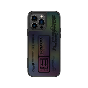 Apple iPhone 14 Pro Kılıf SkinArma Holografik Tasarımlı Standlı Deri Görünümlü Kira Kobai Kapak