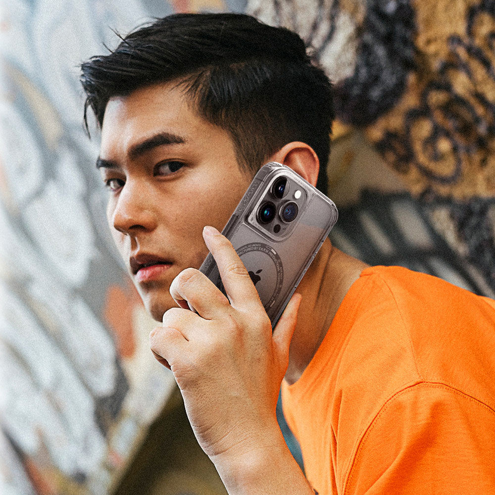Apple iPhone 14 Pro Kılıf SkinArma Şeffaf Airbag Tasarımlı M-safe Şarj Özellikli Saido Kapak