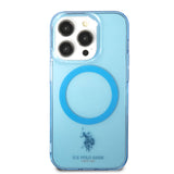 Apple iPhone 14 Pro Kılıf U.S. POLO ASSN. M-safe Şarj Özellikli Transparan Tasarım Kapak