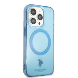Apple iPhone 14 Pro Kılıf U.S. POLO ASSN. M-safe Şarj Özellikli Transparan Tasarım Kapak