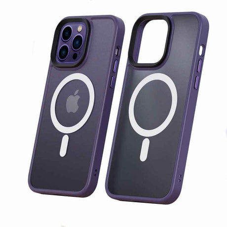 Apple iPhone 14 Pro Kılıf Wireless Şarj Özellikli Zore Hibrit M-safe Kapak
