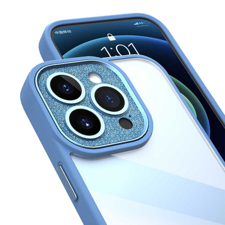 Apple iPhone 14 Pro Kılıf ​​​​​Wiwu GCC-105 Lens Korumalı Renkli Kenar Arkası Şeffaf Multicolor Kapak