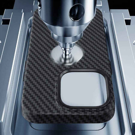 Apple iPhone 14 Pro Kılıf Wiwu Karbon Fiber Görünümlü M-safe Wireless Şarj Özellikli Kabon Kapak