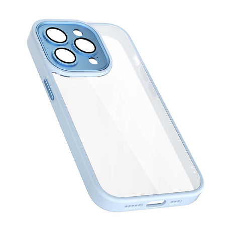 Apple iPhone 14 Pro Kılıf Wiwu VCC-104 Lens Korumalı Renkli Kenar Arkası Şeffaf Vivid Clear Kapak
