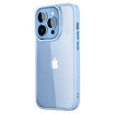 Apple iPhone 14 Pro Kılıf Wiwu VCC-104 Lens Korumalı Renkli Kenar Arkası Şeffaf Vivid Clear Kapak