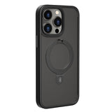 Apple iPhone 14 Pro Kılıf Wiwu ZMM-010 M-safe Şarj Özellikli Parmak İzi Bırakmayan Mat Transparan Standlı Kapak