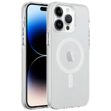 Apple iPhone 14 Pro Kılıf Zore M-safe Şarj Özellikli Buzlu Transparan C-Pro Sert Kapak