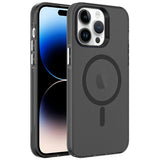 Apple iPhone 14 Pro Kılıf Zore M-safe Şarj Özellikli Buzlu Transparan C-Pro Sert Kapak