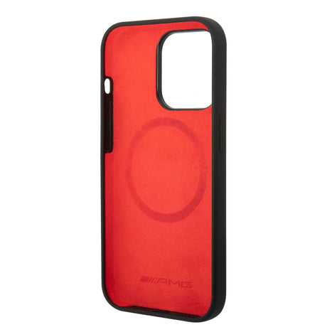 Apple iPhone 14 Pro Max Kılıf AMG M-safe Şarj Özellikli Liquid Silikon Karbon Dizayn Kapak