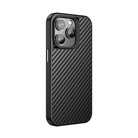 Apple iPhone 14 Pro Max Kılıf Aramid Karbon Fiber M-safe Özellikli Wlons Radison Kapak