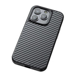 Apple iPhone 14 Pro Max Kılıf Aramid Karbon Fiber M-safe Özellikli Wlons Radison Kapak